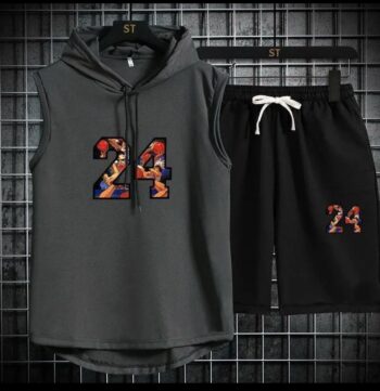 Basketball Anime Set – Sleeveless Hoodie & Shorts | Streetwear Style