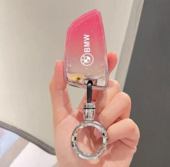 BMW Gradient Mirror Keychain – Elegant Pink Edition