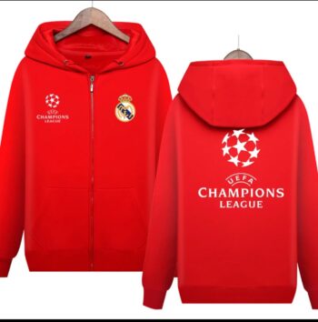 Real Madrid x UEFA Champions League Hoodie – Red Edition