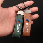 Luxury Leather Lanyard Keychain Car Key Ring Jewelry for Bmw  e90 with logo Car Accessories