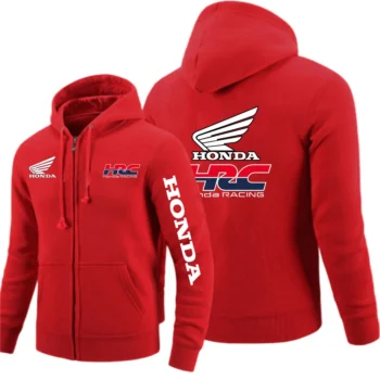 Honda racing 2025 Spring And Autumn New Men Sweatshirts Long Sleeve Zipper Jacket Hoodie Closure Slim Fit Clothing