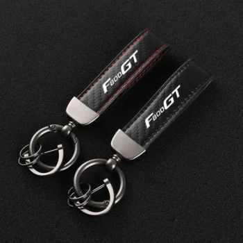 Motorcycle Leather Keychain Horseshoe Buckle Jewelry for BMW F800GT F800S F 800 GT 800GT F800ST