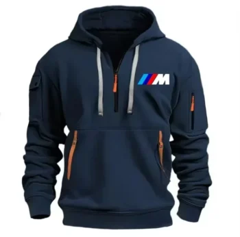 BMW M Series Inspired Hoodie  Long Sleeve Pullover with Kangaroo  Pocket  Soft Fabric | Street Fashion Car Hooded Sweatshirt