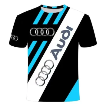 The latest Hot Sale Audi Racing Short-sleeved Men's Sports And Casual T-Shirt In 2025, Comfortable Children'S Fashion A133-A132